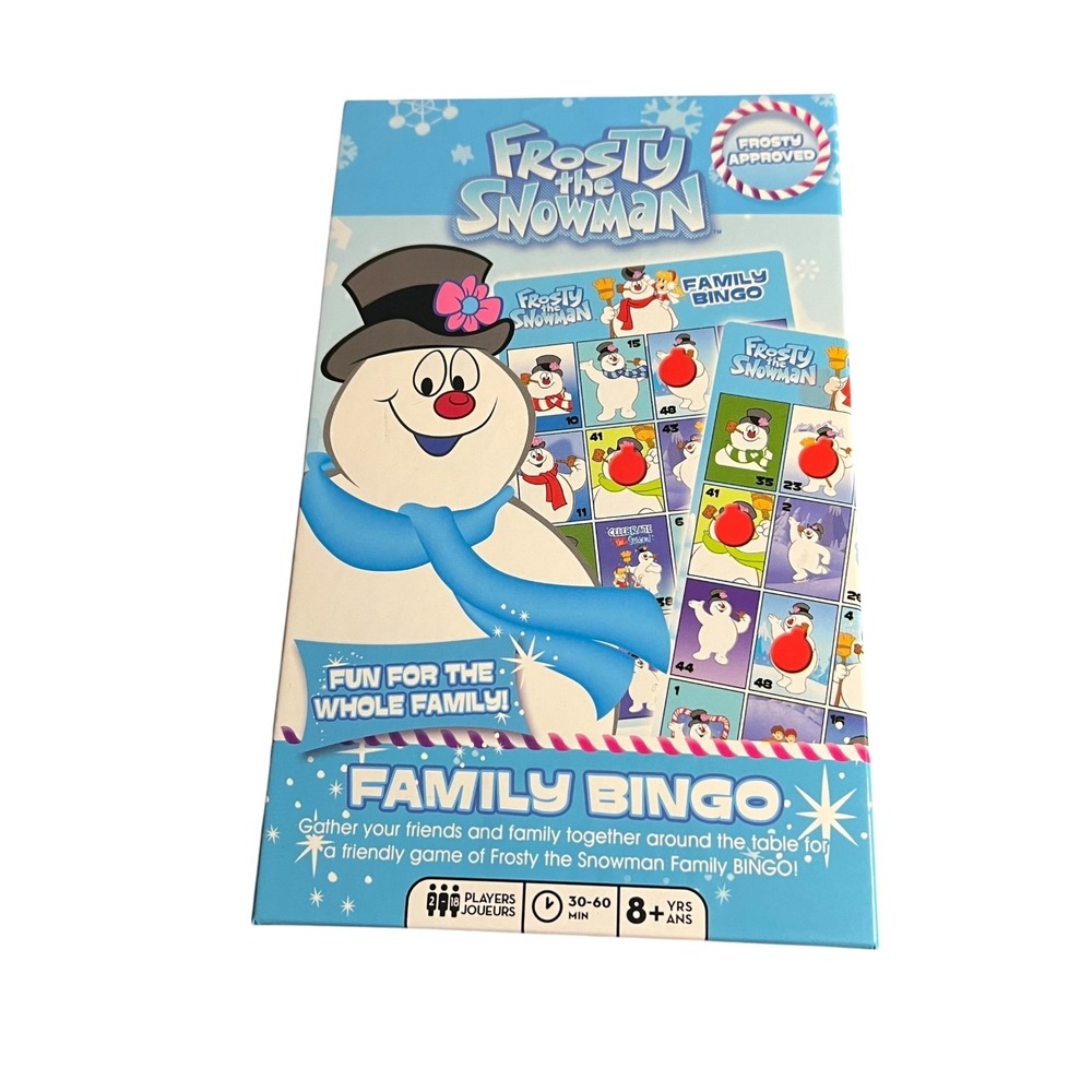 Frosty the Snowman Family Bingo Game Aquarius 2-18 Players Christmas Holiday Fun